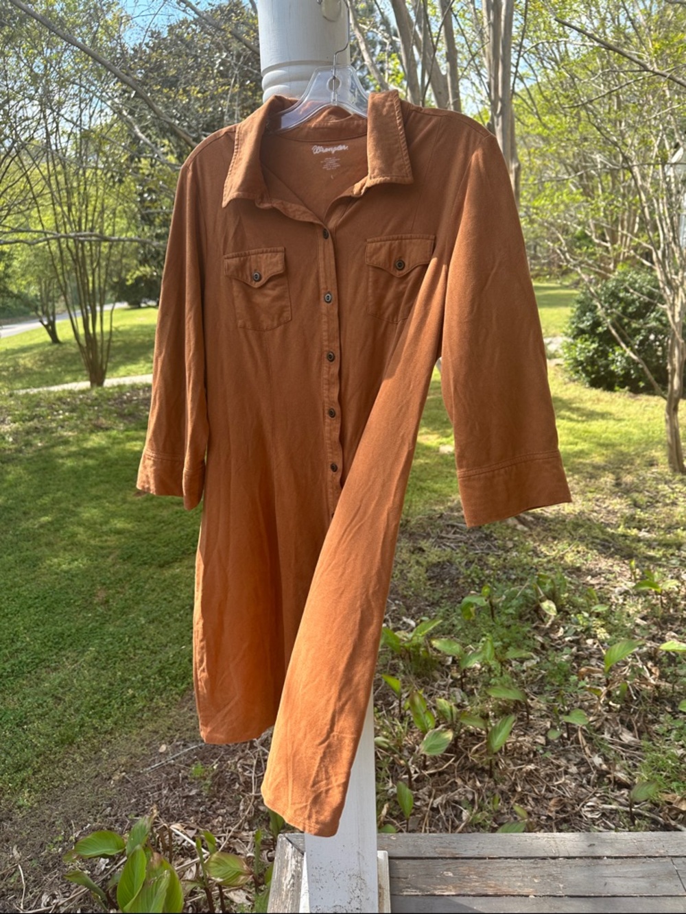 Wrangler Rust Brown Shirt Dress